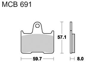 Brzdové doštičky LUCAS TRW MCB691LF