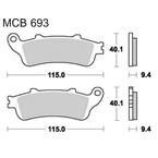 Brzdové doštičky LUCAS TRW MCB693LF