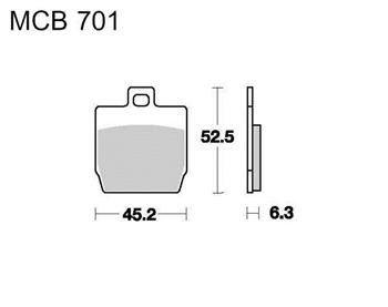 Brzdové doštičky LUCAS TRW MCB701