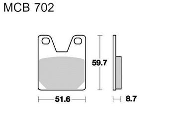 Brzdové doštičky LUCAS TRW MCB702SH