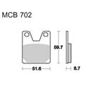 Brzdové doštičky LUCAS TRW MCB702SH