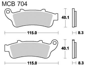Brzdové doštičky LUCAS TRW MCB704
