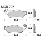 Brzdové doštičky LUCAS TRW MCB707SH