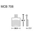 Brzdové doštičky LUCAS TRW MCB708