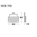 Brzdové doštičky LUCAS TRW MCB709