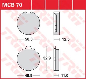 Brzdové doštičky LUCAS TRW MCB70