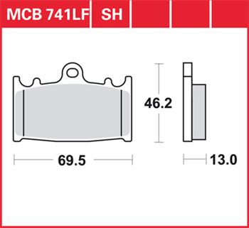 Brzdové doštičky LUCAS TRW MCB741LF
