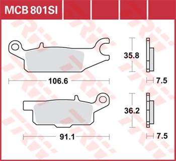 Brzdové doštičky LUCAS TRW MCB801SI