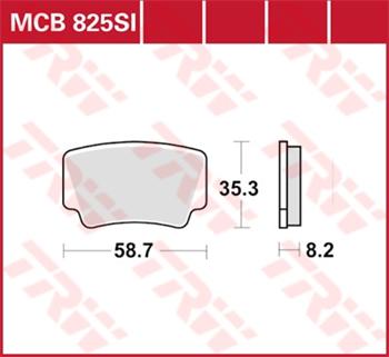 Brzdové doštičky LUCAS TRW MCB825SI