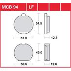 Brzdové doštičky LUCAS TRW MCB94LF
