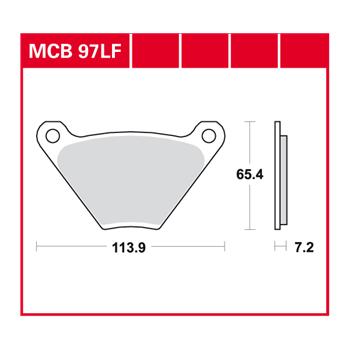 Brzdové doštičky LUCAS TRW MCB97