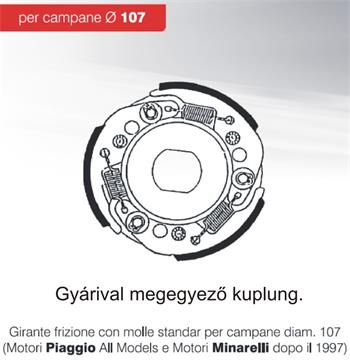 Clutch YAMAHA 50 / PIAGGIO diam.: 107mm - normal