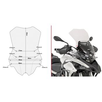 D8703ST plexi čiré Benelli TRK 502 (17-21)/ TRK 502 X (18-19), vxš520x380 mm