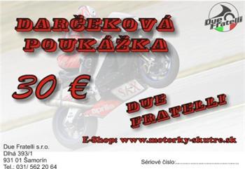 Darčeková poukážka 30 euro