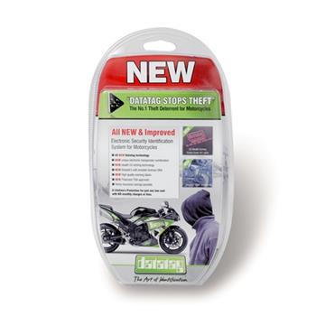 Datatag bezpečnostný a registračný systém proti krádeži pre motocykle