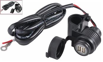 Dvojitá USB zásuvka vodotesná 12V