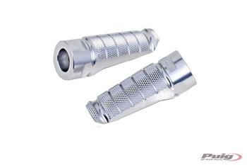 Footpegs without adapters RACING strieborná