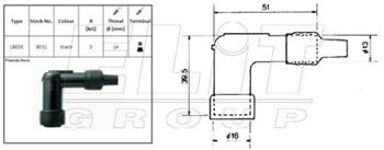 LB05E Koncovka zapal.kabelu (fajfka)NGK