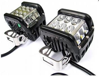 LED PRACOVNÉ SVETLO HRANATÉ 45W, IP67, 6000K, 2KS-SET