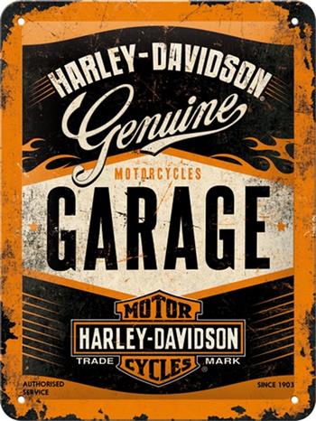 METAL SIGN HARLEY DAVIDSON "GARAGE"SIZE: 15X20CM