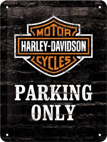 METAL SIGN HARLEY DAVIDSON PARKING ONLYSIZE: 15X20CM