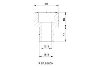 Mirror adaptor ADAPTER REAR MIRROR HI-TECH IV BMW C600S čierna to bar end