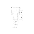 Mirror adaptor ADAPTER REAR MIRROR HI-TECH IV BMW C600S čierna to bar end