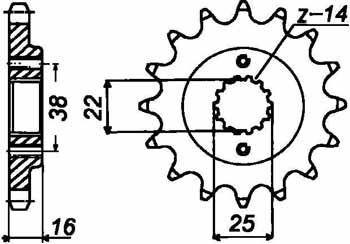 MO 105-451-14 Prední kolecko JT MOTO