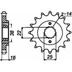 MO 105-451-14 Prední kolecko JT MOTO