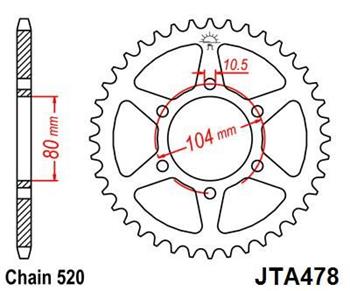 MO 110-462-44 Rozeta JT MOTO