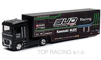 Model Renault Magnum AE500, Bud racing team, Truck with box trailers 1:43
