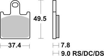 Moto Brzdy SBS Kawasaki GTR1400 / Z 1000 / ZX6-R Ninja / ZZR 1400 / Z750R