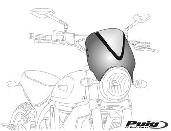 Náhradný plexi štít RETROVISIONS tmavá dymová