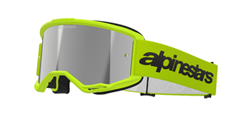 Okuliare VISION 3 WORDMARK, ALPINESTARS (žltá fluo, zrkadlové strieborné plexi) 2025