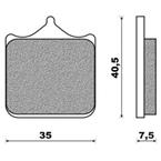 Organic brake pads 89 BRENTA FT3107 - 4pcs  