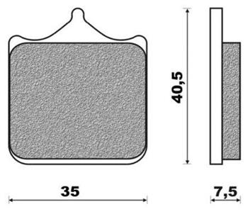 Organic brake pads 89 BRENTA FT3107 - 4pcs