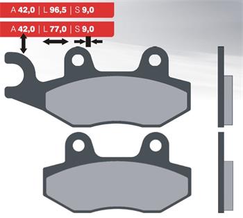 Organic brake pads 94 BRENTA FT3070 - 9mm thick