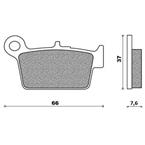 Organic brake pads 96 BRENTA FT3125 - 9,5mm thick  