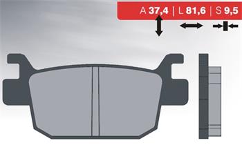 Organic brake pads V016 BRENTA FT3082