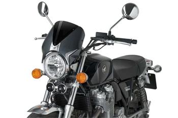 Plexi na motorku RETROVISION carbon look čierna