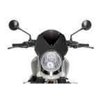 Plexi na motorku RETROVISION carbon look čierna