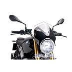 Plexi na motorku RETROVISION matná čierna priehľadné