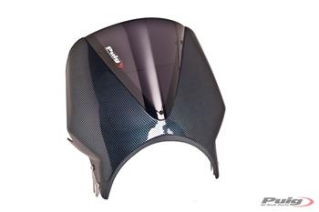 Plexi na motorku RETROVISIONS carbon look tmavá dymová