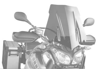 Plexi štít TOURING čierna