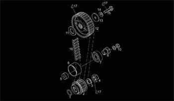 Remeň Rozvodu motora Rotax 350-600 Toothed belt AP0280010 APRILIA 350: ETX, Tuareg APRILIA 600: Pegaso 90-91