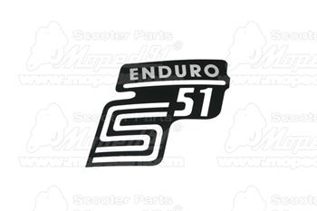 Samolepka SIMSON 51 ,na bočný kryt enduro ,strieborný