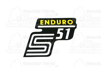 Samolepka SIMSON ,na bočný kryt enduro žltý