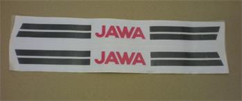 Samolepky 28cm,červená a čierne pásy - JAWA 20-23