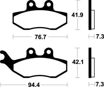 SBS 168HF Brzdové desticky SBS MOTO