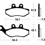 SBS 168HF Brzdové desticky SBS MOTO